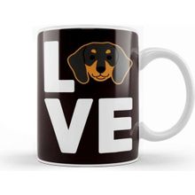 Baskı Dükkanı Love Dachshund Dog Breed Dogs Owner Puppy Pets Kupa