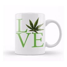 Baskı Dükkanı Love The Marijuana Weed Leaf Funny Cannabis 01 Kupa