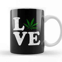 Baskı Dükkanı Love The Marijuana Weed Leaf Funny Cannabis 02 Kupa