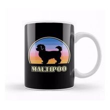 Baskı Dükkanı Maltipoo Vintage Sunset Dog Kupa