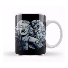 Baskı Dükkanı Marilyn With Tattoos Kupa