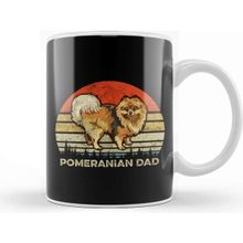 Baskı Dükkanı Mens Best Pomeranian Dad Ever Retro Vintage Dog Dad Fathers Day Köpek Kupa