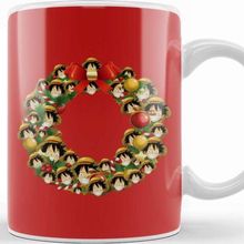 Baskı Dükkanı Monkey D Luffy One Piece Multiface Christmas Wreath Kupa