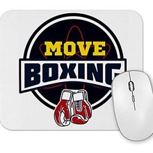Baskı Dükkanı Move Boxing Logo Grande Cinza Mouse Pad