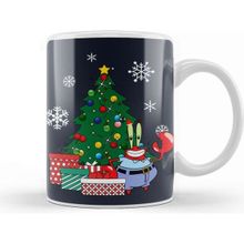 Baskı Dükkanı Mr Krabs Around The Christmas Tree Spongebob Kupa