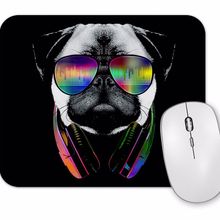 Baskı Dükkanı Müzik Pug Müzikli Pug Köpek Mouse Pad