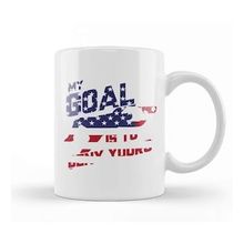 Baskı Dükkanı My Goal Is To Deny Yours Goalie Usa Flag Patriotic Kupa
