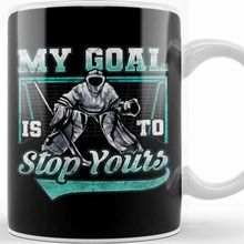 Baskı Dükkanı My Goal Is To Stop Yours Hockey Funny Hockey Defender Denying Goals Kupa