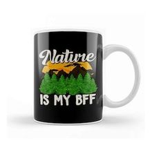 Baskı Dükkanı Nature is My Bff Cute Outdoors Campers Hikers Kupa