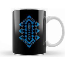 Baskı Dükkanı Navajo Geometric Tribal Pattern Earth Toned Tribal Kupa