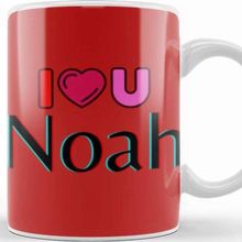 Baskı Dükkanı Noah Name Custom Design Gift Baby Gift For Him Kupa