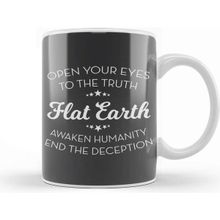 Baskı Dükkanı Open Your Eyes To The Truth Flat Earth Kupa