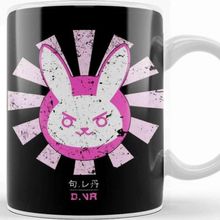Baskı Dükkanı Overwatch D Va Bunny Logo Retro Japanese Kupa