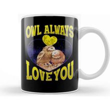 Baskı Dükkanı Owl Always Love You Adorable Owl Pun Kupa