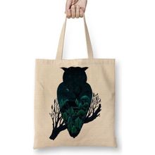 Baskı Dükkanı Owl Night Baykuş Bez Kadın Günlük Çanta