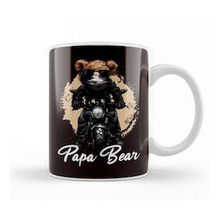 Baskı Dükkanı Papa Biker Bear Dad Daddy Poppa Stepdad Husband Father Kupa