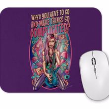 Baskı Dükkanı Pinup Music Illustration Complicated Mouse Pad