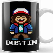 Baskı Dükkanı Pixel Dustin Stranger Things Kupa