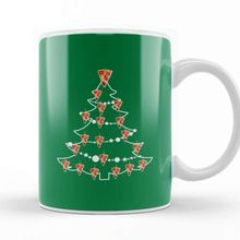 Baskı Dükkanı Pizza Slice Christmas Tree Baubles Kupa