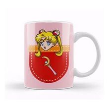 Baskı Dükkanı Pocket Sailor Moon Porselen Beyaz Kupa Bardak