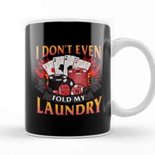 Baskı Dükkanı Poker I Don't Even Fold My Laundry Gambler Cards Porselen Beyaz Kupa Bardak