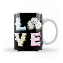 Baskı Dükkanı Poodle Love Dog Porselen 330 ml Beyaz Kupa Bardak