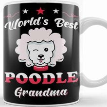 Baskı Dükkanı Poodle Mom 018 Porselen 330 ml Beyaz Kupa Bardak