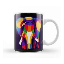 Baskı Dükkanı Popart Animals Colorful Elephant Ini Pop Art Kupa