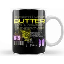 Baskı Dükkanı Porselen Beyaz Bts Butter Kupa Bardak