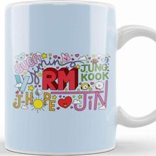 Baskı Dükkanı Porselen Beyaz Bts Cute Names Kupa Bardak