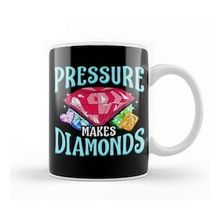 Baskı Dükkanı Pressure Makes Diamonds Motivational Determination Porselen 330 ml Beyaz Kupa Bardak