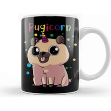 Baskı Dükkanı Pug Unicorn Kupa