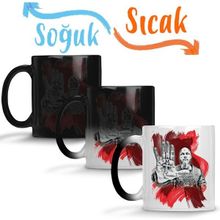Baskı Dükkanı Ragnar Vickings Ragnar Lodbrok Sihirli Porselen Kupa