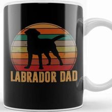 Baskı Dükkanı Retro Labrador Dad Gift Dog Daddy Golden Black Lab Father Kupa