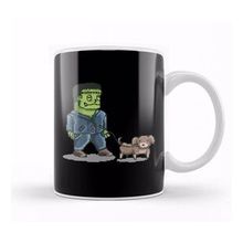 Baskı Dükkanı Retro Pixel Frankenstein Dog Walker Kupa