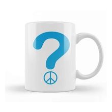 Baskı Dükkanı Retro Question Peace Kupa