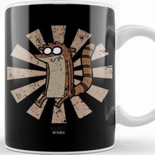 Baskı Dükkanı Rigby Retro Japanese Regular Show Kupa