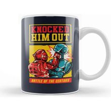 Baskı Dükkanı Rockem Sockem Robots Knock Out Pixel Art Kupa