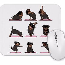 Baskı Dükkanı Rottweiler Yoga Rotfaydır Pug Köpek Yoga Mouse Pad