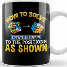 Baskı Dükkanı Rubix Cube How To Solve Rotate The Sides To Positions Shown Kupa