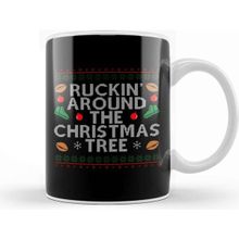 Baskı Dükkanı Rugby Ruckin Around The Christmas Tree Kupa