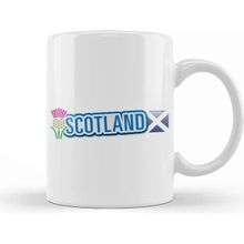 Baskı Dükkanı Rugby Six Nations Scotland Flag Thistle Kupa