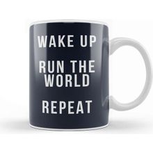Baskı Dükkanı Running Wake Up Run The World Repeat Kupa