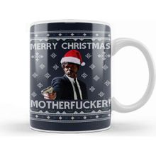 Baskı Dükkanı Samuel L Jackson Merry Christmas Motherfucker Pulp Fiction Kupa