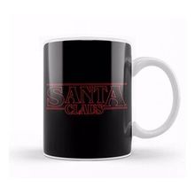 Baskı Dükkanı Santa Claus Stranger Things Logo Christmas Porselen 330 ml Beyaz Kupa Bardak