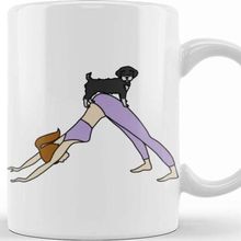 Baskı Dükkanı Schnauzer Yoga Mom Kupa
