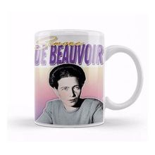 Baskı Dükkanı Simone De Beauvoir Retro Styled Fan Art Design Kupa