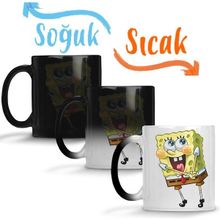 Baskı Dükkanı SK1246 Sünger Bob Sihirli Porselen Bardak Kupa