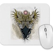 Baskı Dükkanı Skull Devil Color Branca Mouse Pad