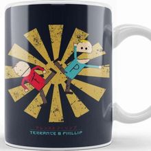 Baskı Dükkanı South Park Terrance and Phillip Retro Japanese Kupa